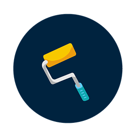 Professional painting service team applying interior paint to residential home walls